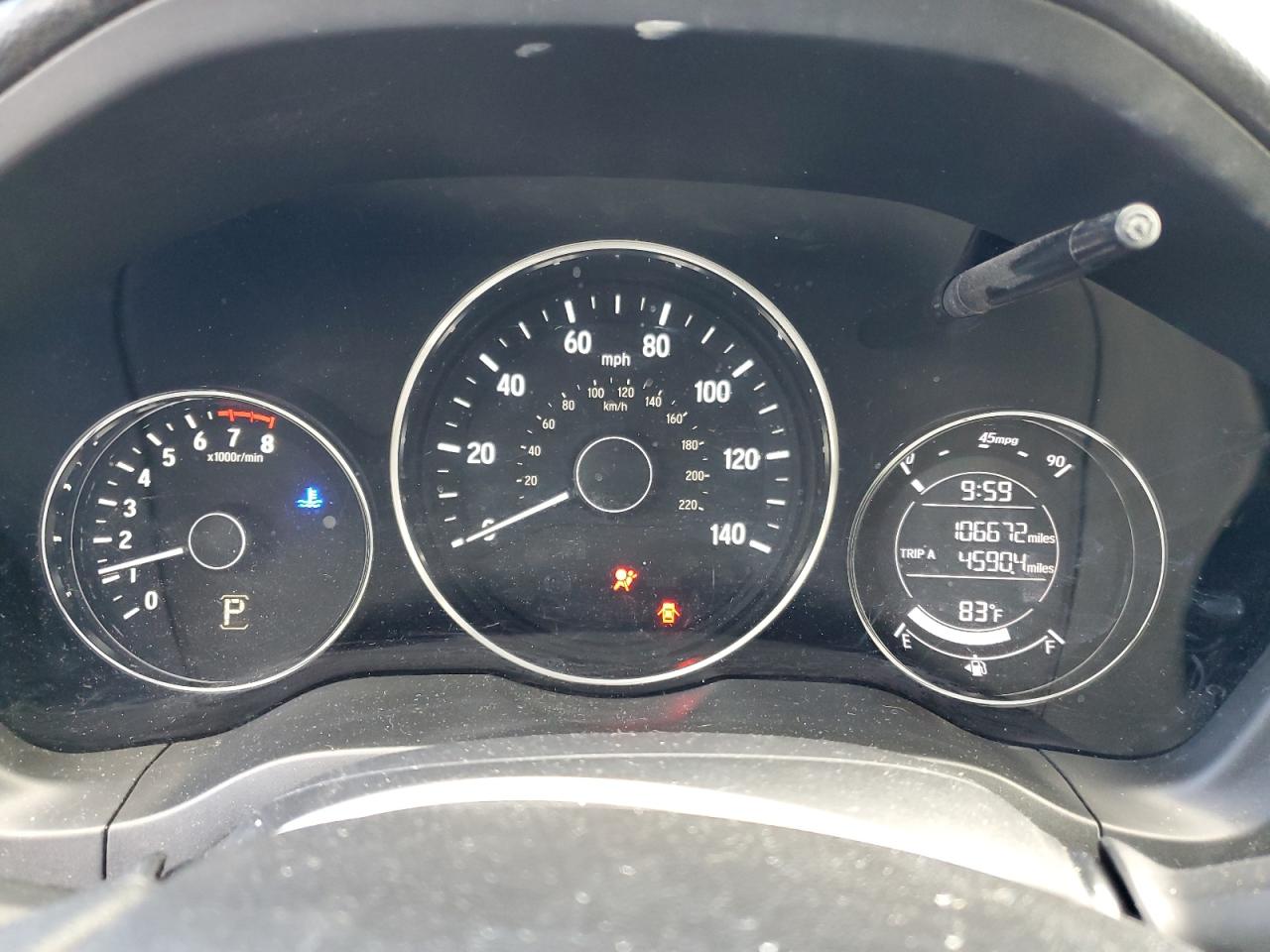 2018 Honda HR-V VIN 3CZRU6H38JG703401 Copart auction photo, hail damage thumbnail 9