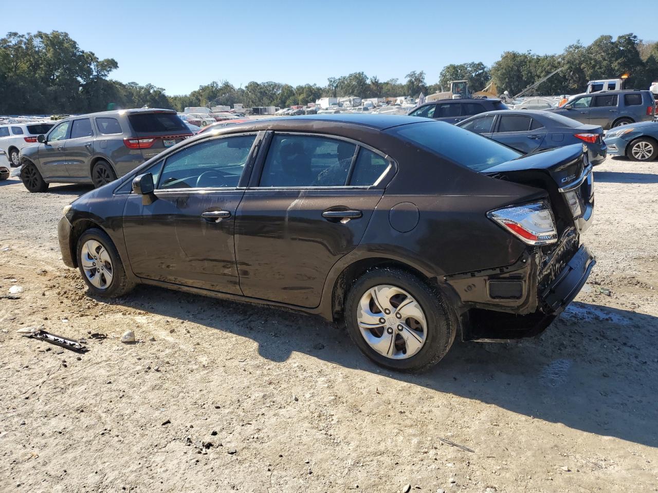 2014 Honda Civic VIN 2HGFB2F50EH506547 Copart auction photo, rear end damage thumbnail 2