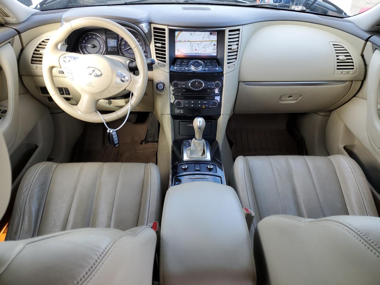 2014 Infiniti QX70 VIN JN8CS1MW1EM410774 Copart auction photo, side damage thumbnail 8