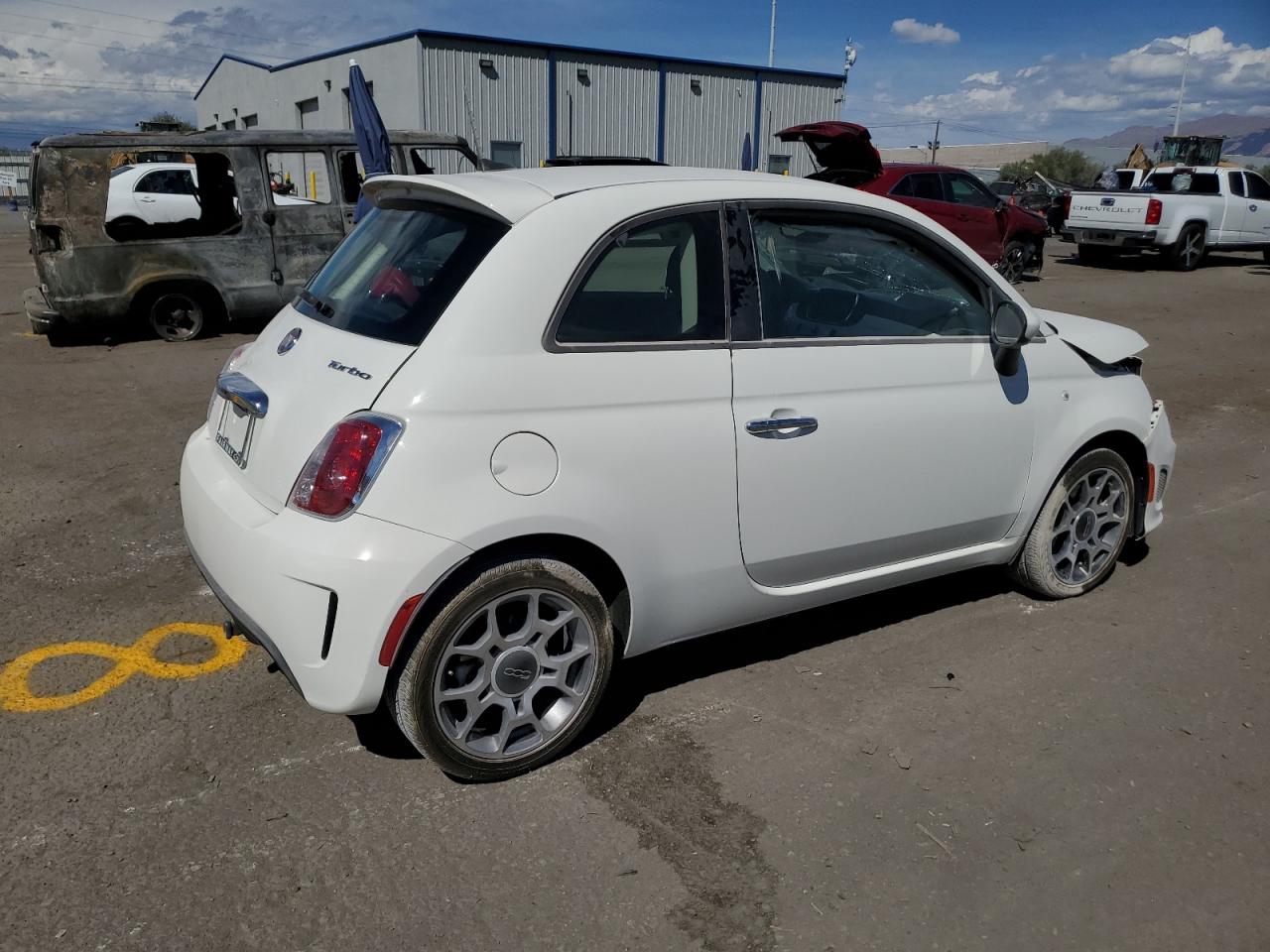 2018 Fiat 500 VIN 3C3CFFKH3JT465141 Copart auction photo, front end damage thumbnail 3