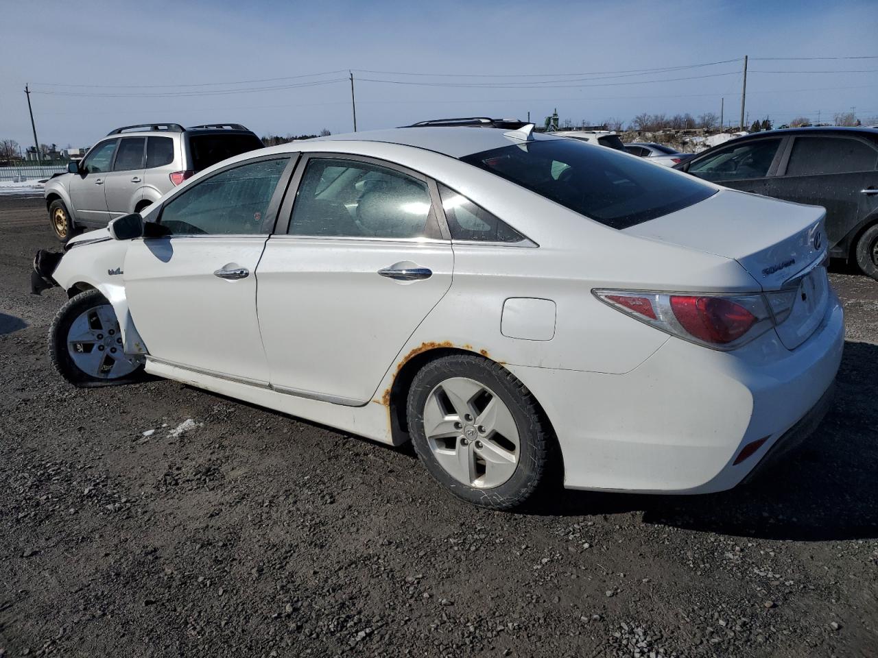 2011 Hyundai Sonata VIN KMHEC4A47BA007333 Copart auction photo, front end / undercarriage damage thumbnail 2