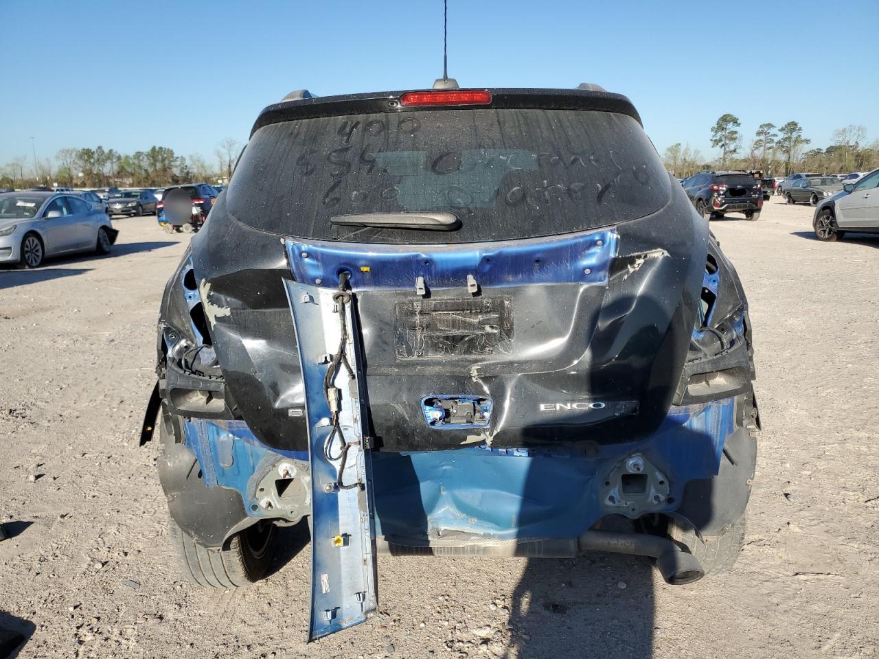 2015 Buick Encore VIN KL4CJGSB3FB061710 Copart auction photo, rear end / side damage thumbnail 6