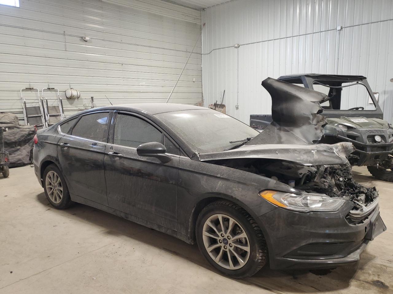 2017 Ford Fusion VIN 3FA6P0HD3HR342914 Copart auction photo, burn - engine damage thumbnail 4