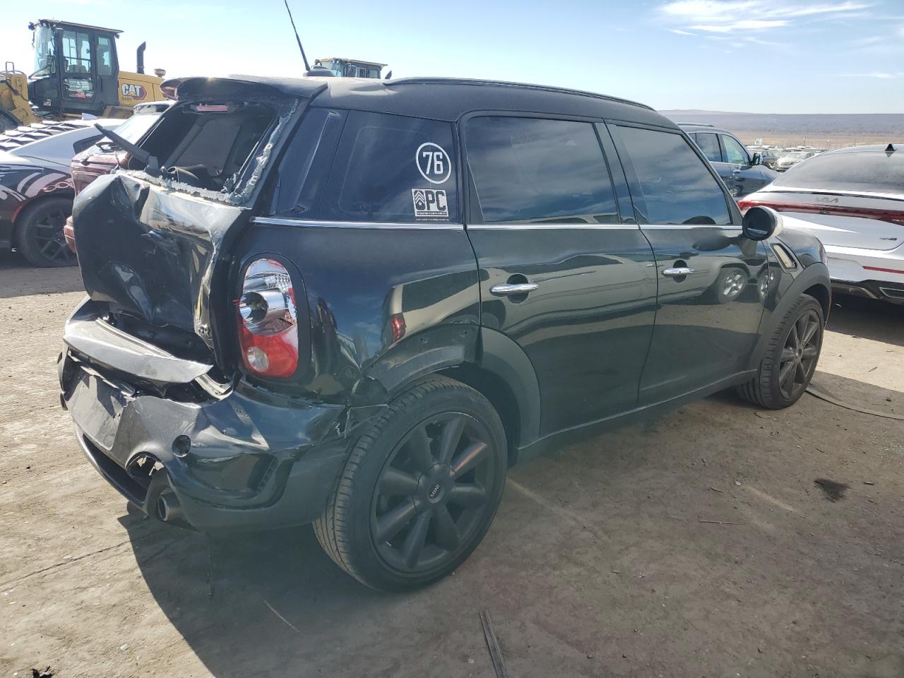 2013 MINI Cooper VIN WMWZC5C52DWP34268 Copart auction photo, rear end damage thumbnail 3