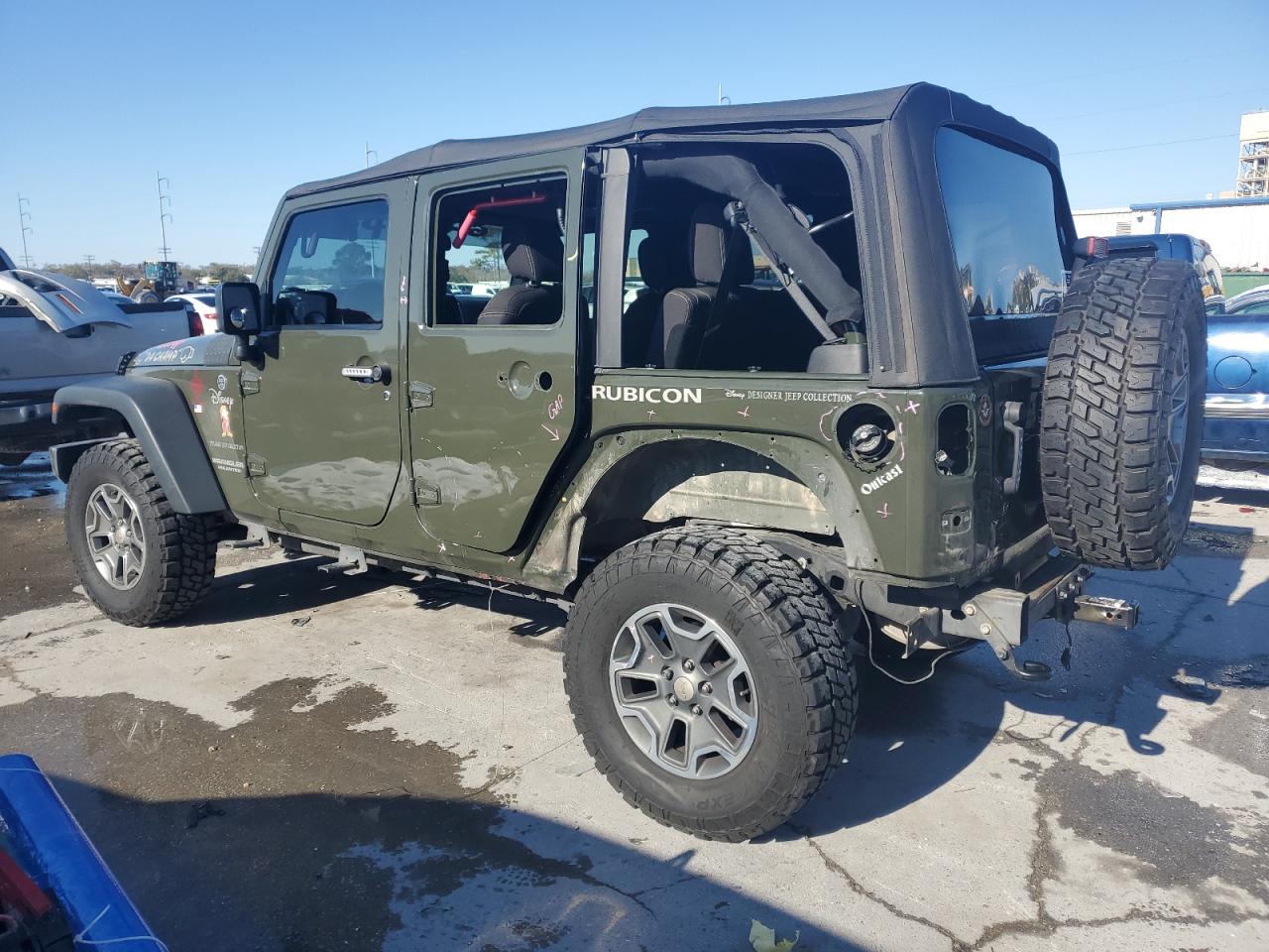 2015 Jeep Wrangler VIN 1C4BJWFG3FL612374 Copart auction photo, rear end damage thumbnail 2