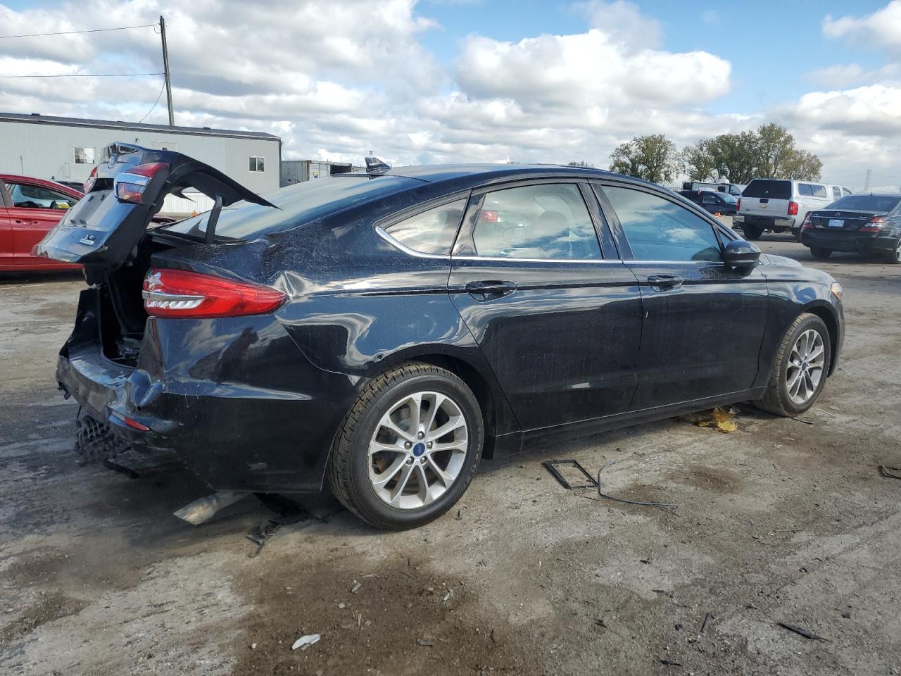 2020 Ford Fusion VIN 3FA6P0HD7LR139033 Copart auction photo, rear end damage thumbnail 3