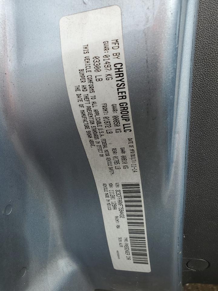 2015 Fiat 500 VIN 3C3CFFARXFT594432 Copart auction photo, minor dent/scratches damage thumbnail 13