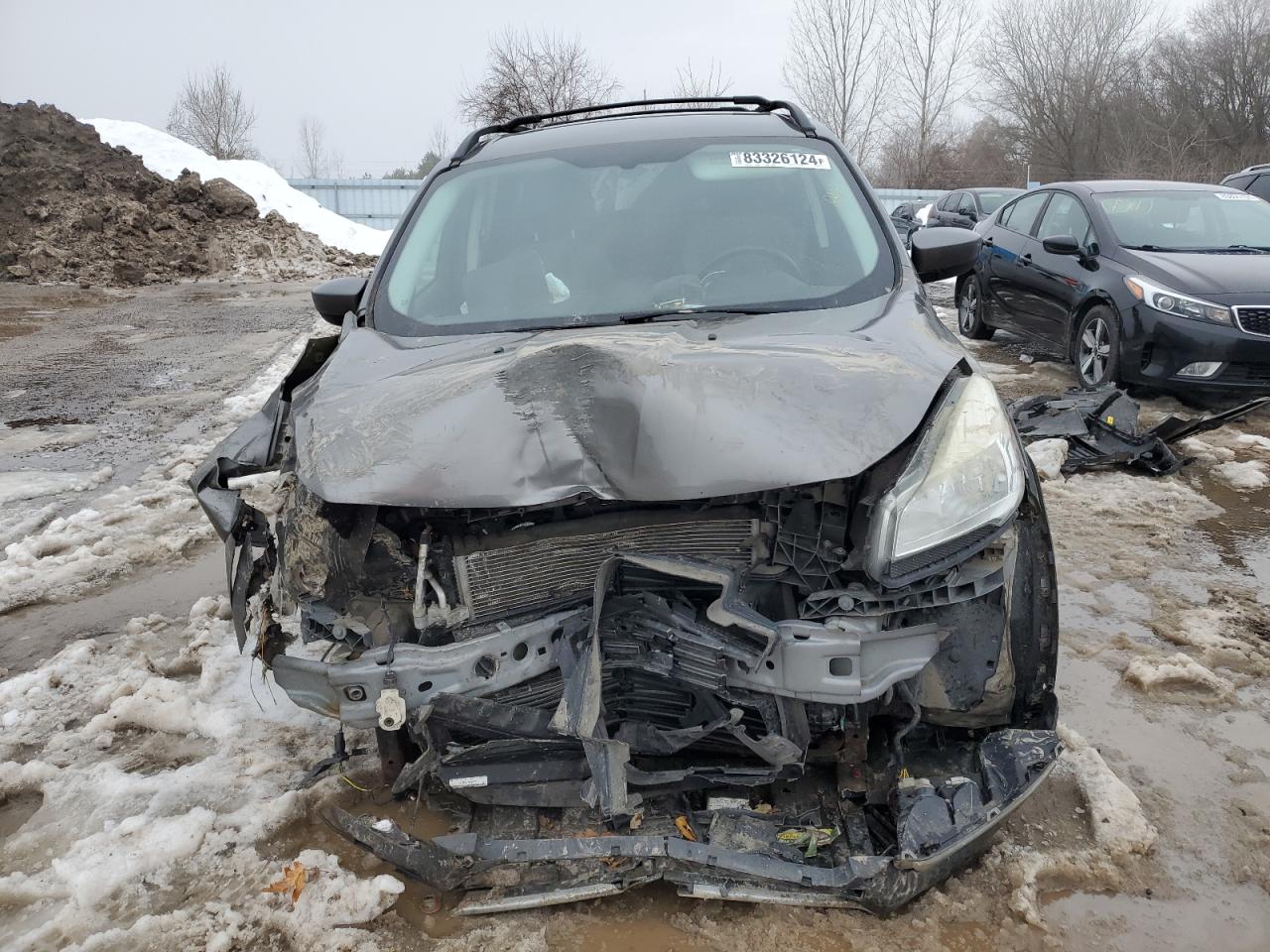2014 Ford Escape VIN 1FMCU9GX6EUD11775 Copart auction photo, front end / side damage thumbnail 5