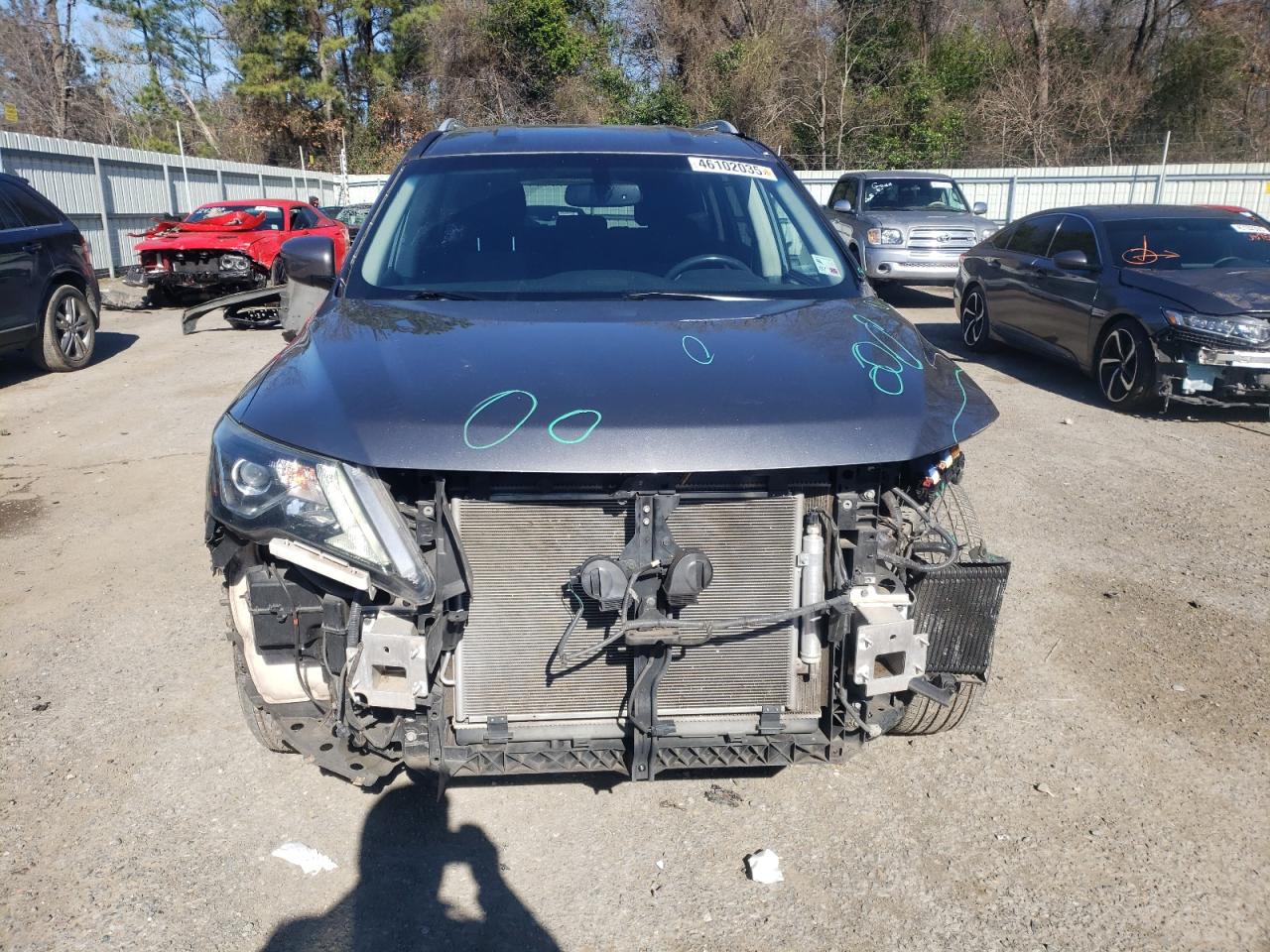 2018 Nissan Pathfinder VIN 5N1DR2MN0JC603115 Copart auction photo, front end / side damage thumbnail 5