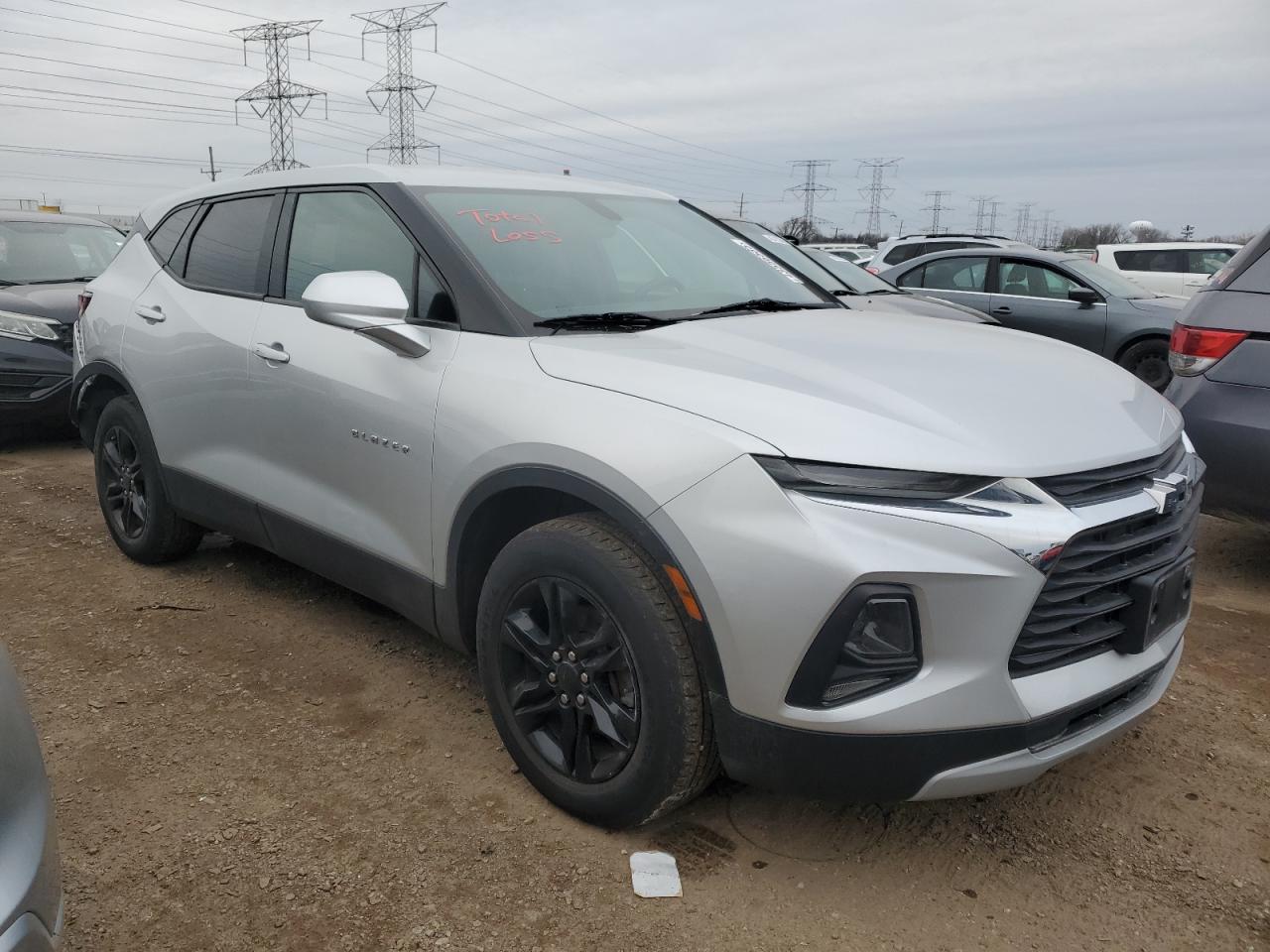 2020 Chevrolet Blazer VIN 3GNKBBRAXLS627142 Copart auction photo, rear end / minor dent/scratches damage thumbnail 4