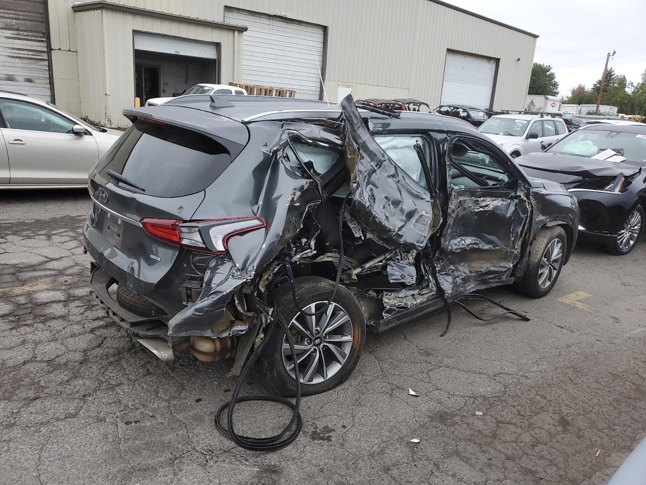 2020 Hyundai Santa Fe VIN 5NMS3CAD7LH210246 Copart auction photo, all over damage thumbnail 3
