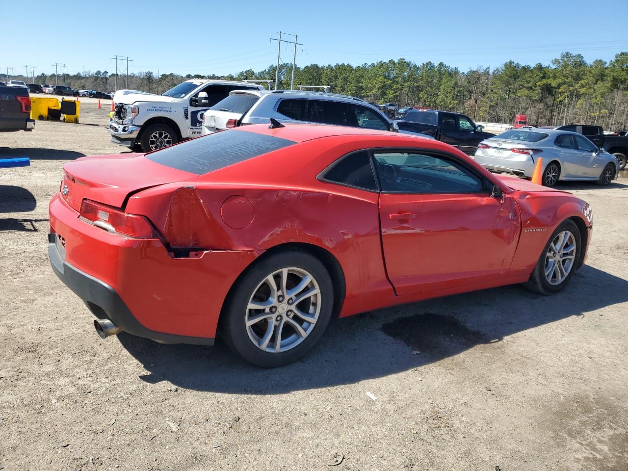 2014 Chevrolet Camaro VIN 2G1FA1E36E9177710 Copart auction photo, side / all over damage thumbnail 3