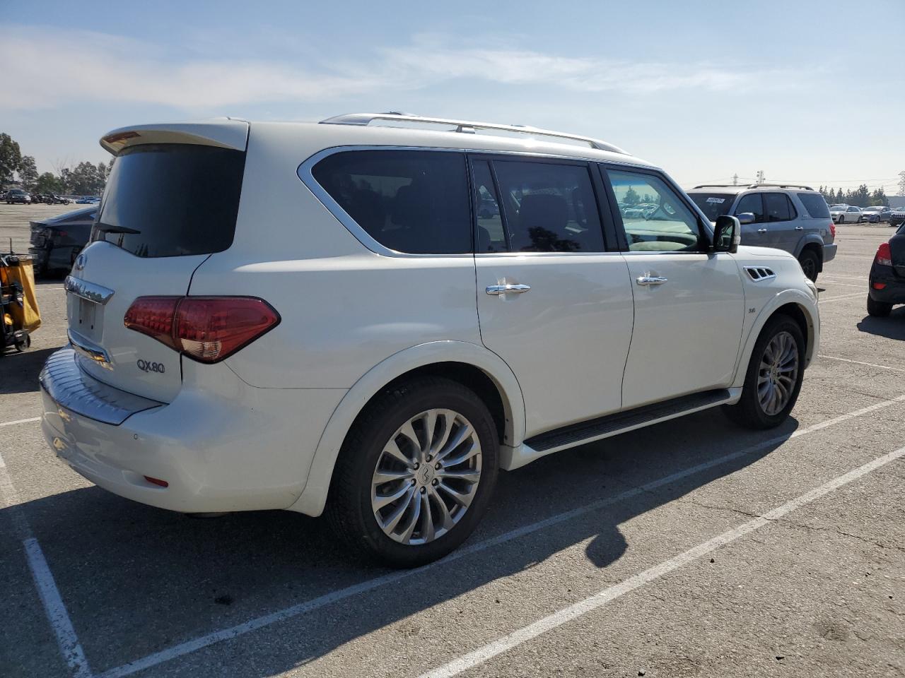 2015 Infiniti QX80 VIN JN8AZ2NC4F9371647 Copart auction photo, side damage thumbnail 3