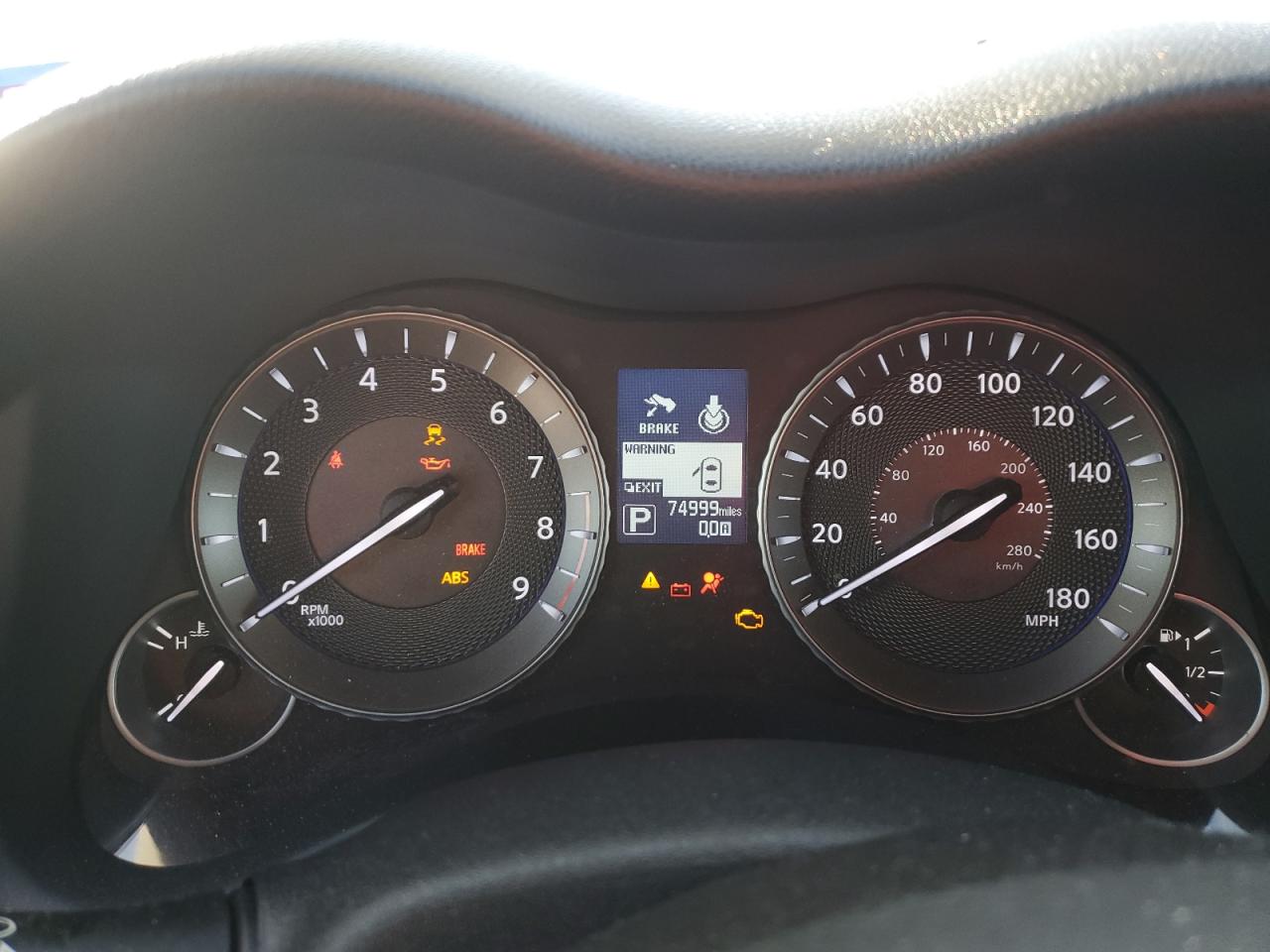 2016 Infiniti Q70 VIN JN1BY1APXGM220464 Copart auction photo, front end damage thumbnail 9