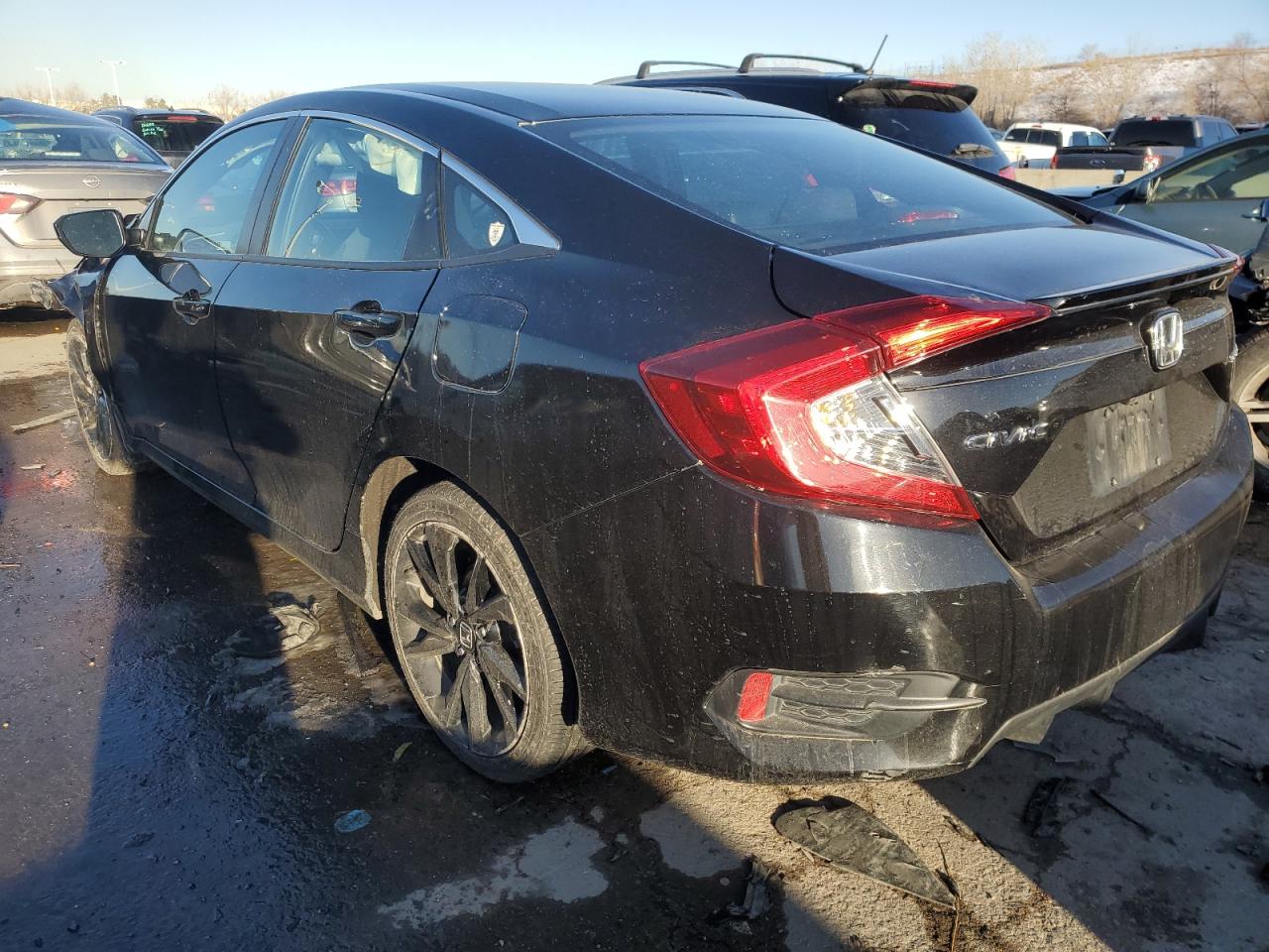 2021 Honda Civic VIN 2HGFC2F88MH557686 Copart auction photo, front end / rear end damage thumbnail 2