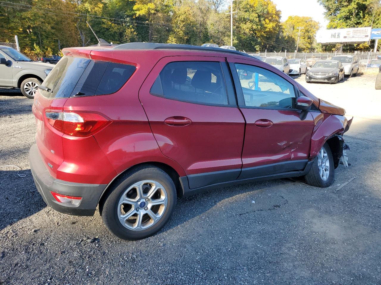 2019 Ford EcoSport VIN MAJ3S2GE1KC275369 Copart auction photo, front end / side damage thumbnail 3
