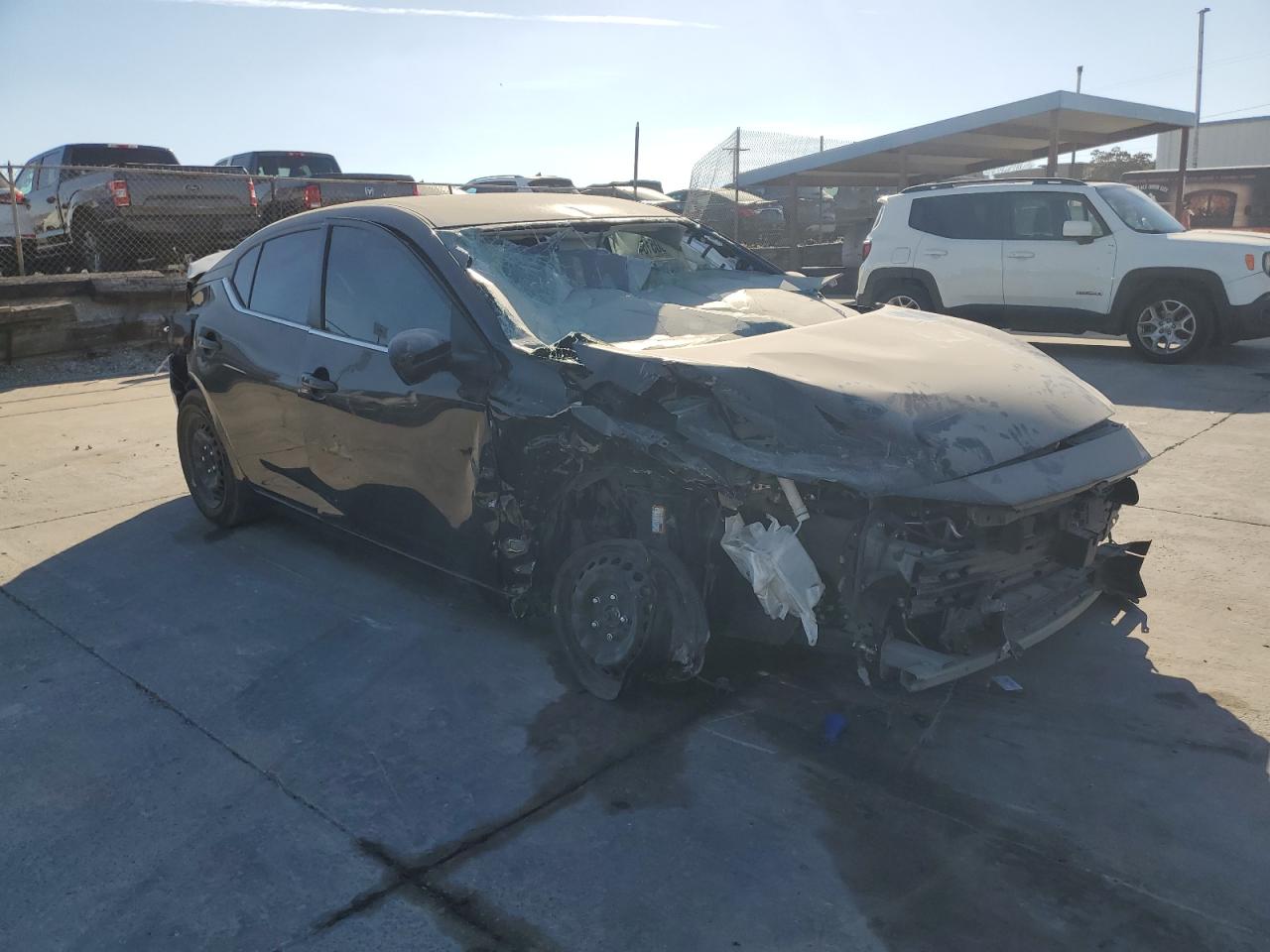 2021 Nissan Sentra VIN 3N1AB8BV1MY326202 Copart auction photo, all over damage thumbnail 4