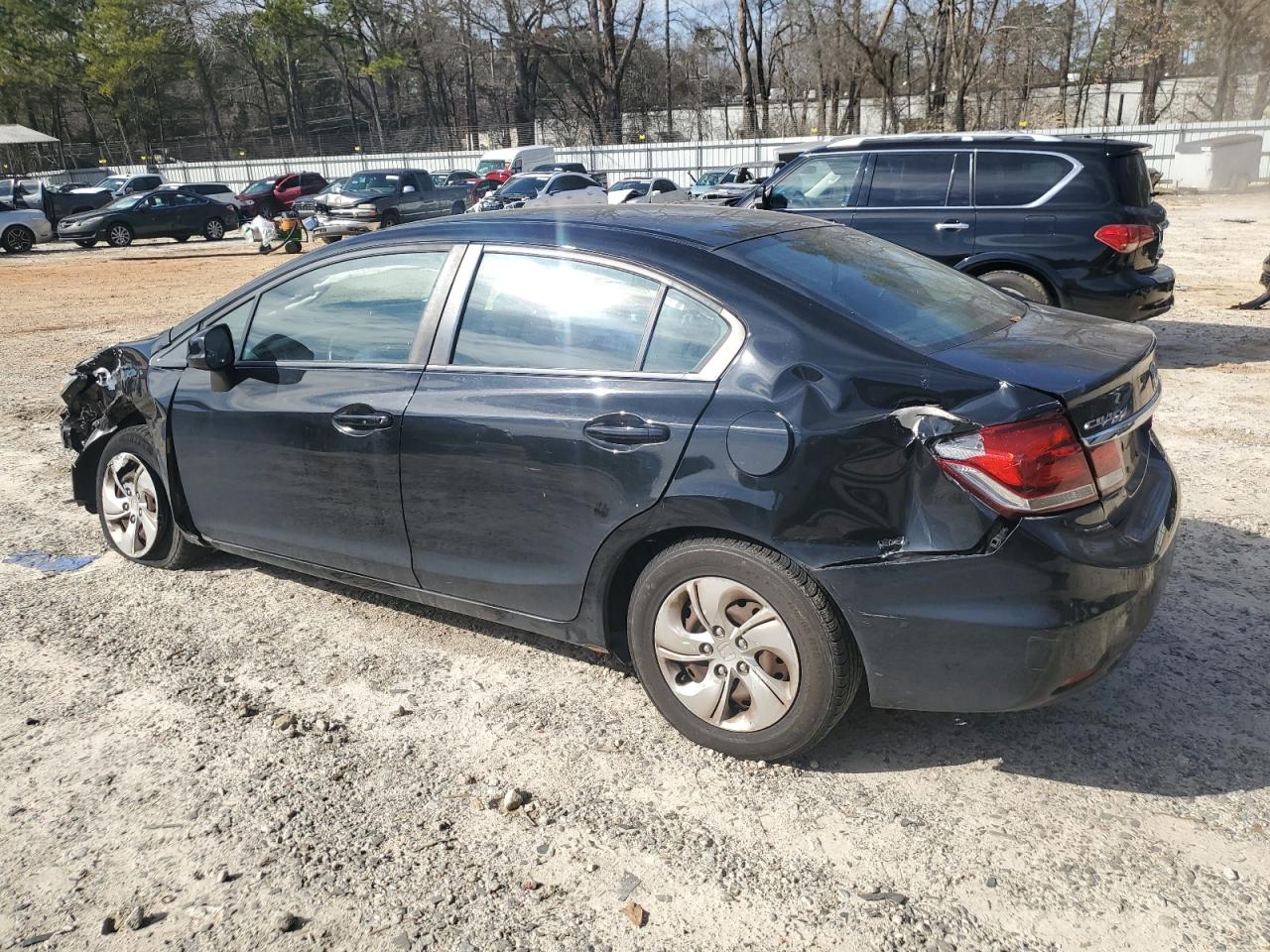 2013 Honda Civic VIN 19XFB2F56DE043712 Copart auction photo, all over damage thumbnail 2