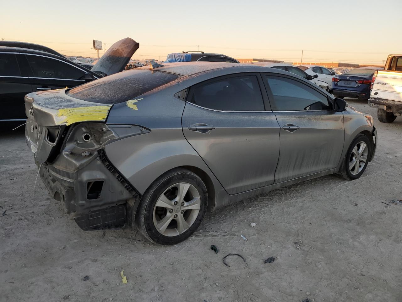 2016 Hyundai Elantra VIN KMHDH4AE4GU520549 Copart auction photo, rear end damage thumbnail 3