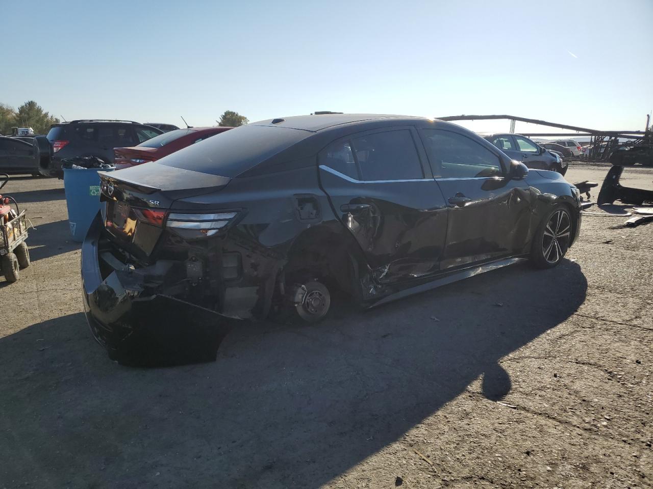 2020 Nissan Sentra VIN 3N1AB8DV7LY304569 Copart auction photo, rear end / side damage thumbnail 3