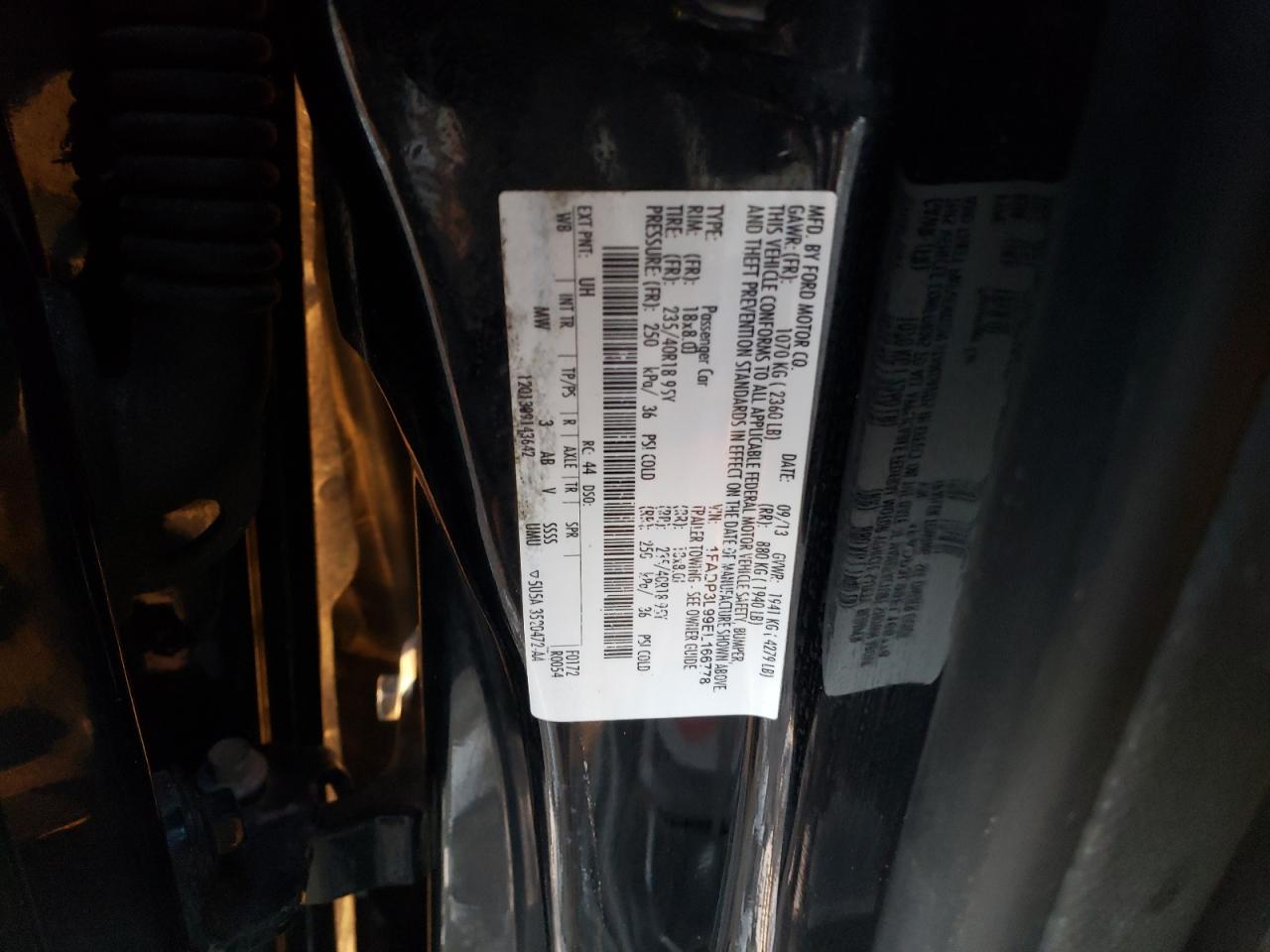 2014 Ford Focus VIN 1FADP3L99EL166778 Copart auction photo, all over / minor dent/scratches damage thumbnail 14