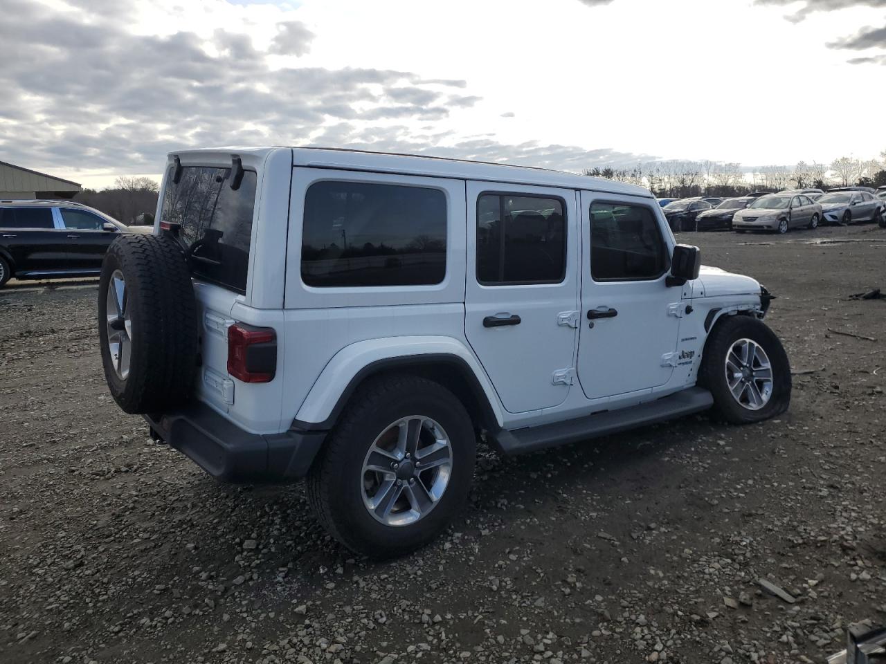 2020 Jeep Wrangler VIN 1C4HJXEGXLW338859 Copart auction photo, front end damage thumbnail 3
