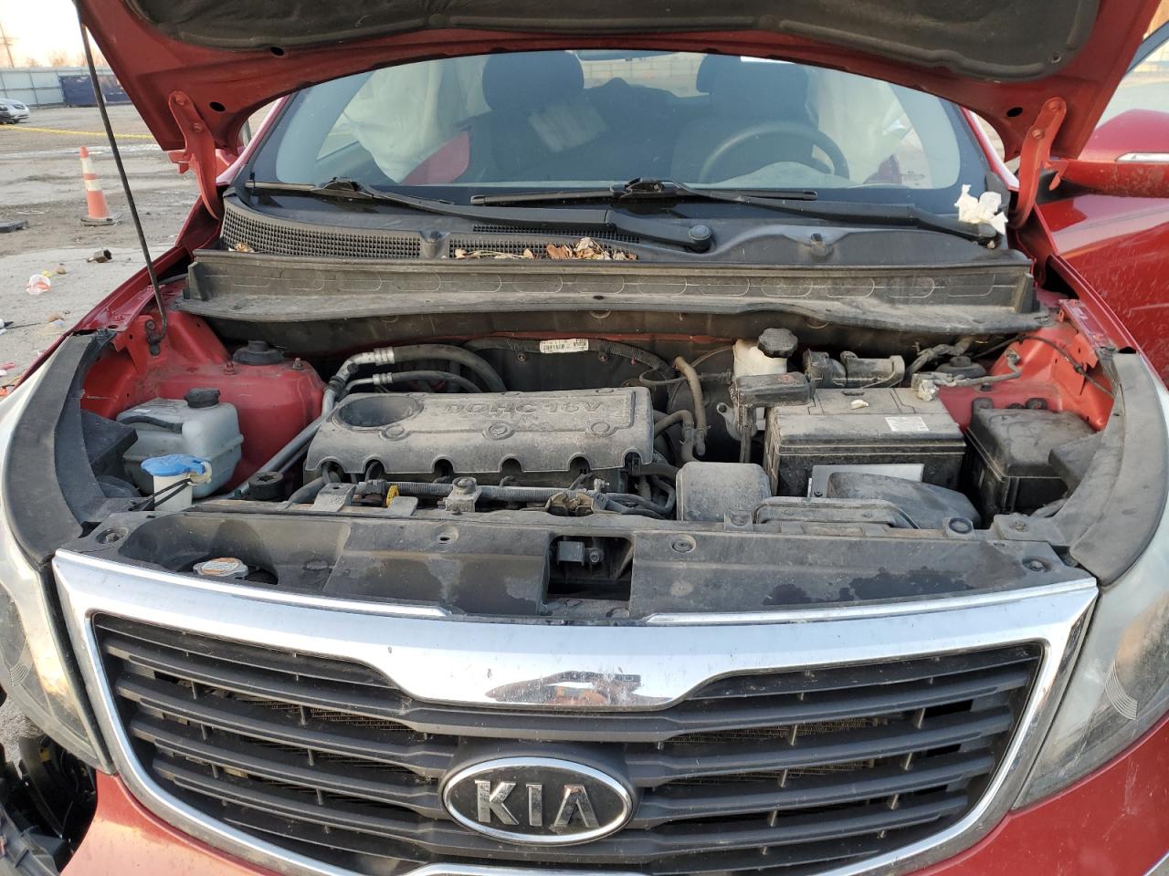 2011 KIA Sportage VIN KNDPBCA24B7062747 Copart auction photo, front end / side damage thumbnail 12