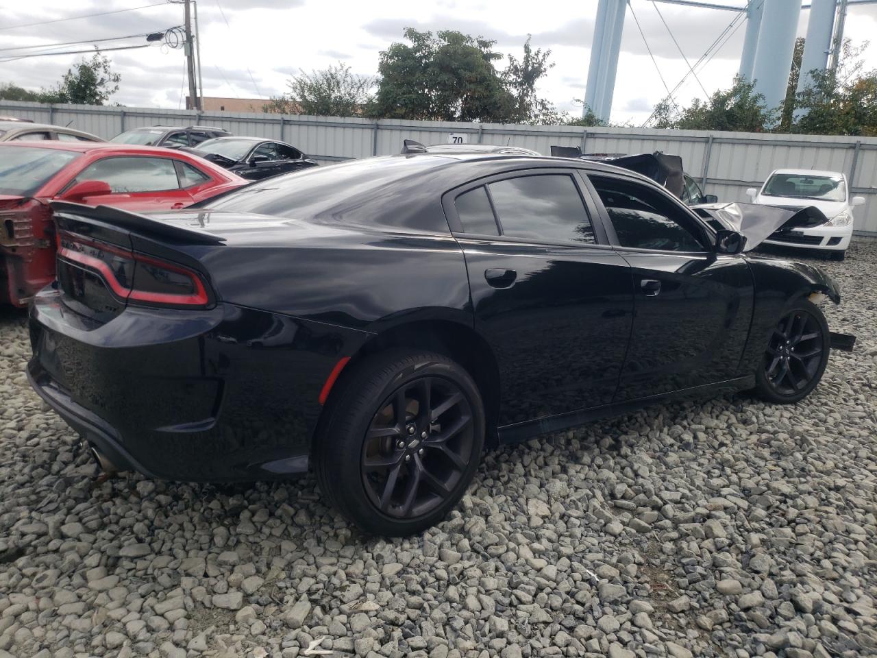2020 Dodge Charger VIN 2C3CDXHG7LH251582 Copart auction photo, rollover damage thumbnail 3