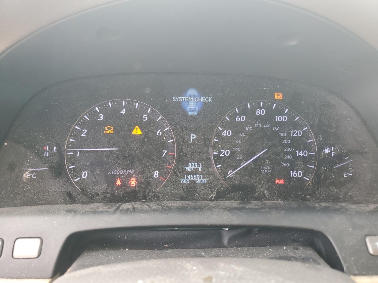 2007 Lexus LS VIN JTHBL46F875027204 Copart auction photo, hail damage thumbnail 9