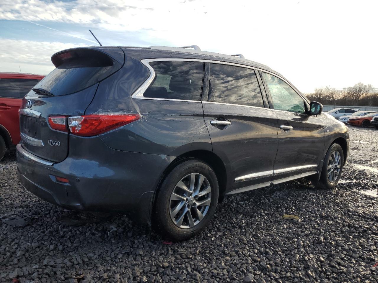 2014 Infiniti QX60 VIN 5N1AL0MN1EC526494 Copart auction photo, rear end damage thumbnail 3