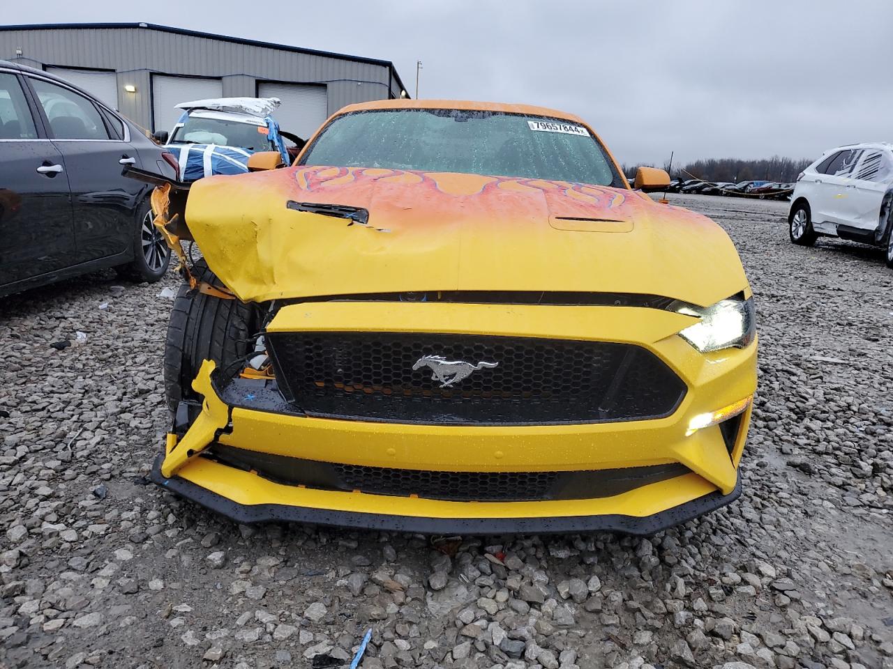2018 Ford Mustang VIN 1FA6P8CF3J5119059 Copart auction photo, side / front end damage thumbnail 5