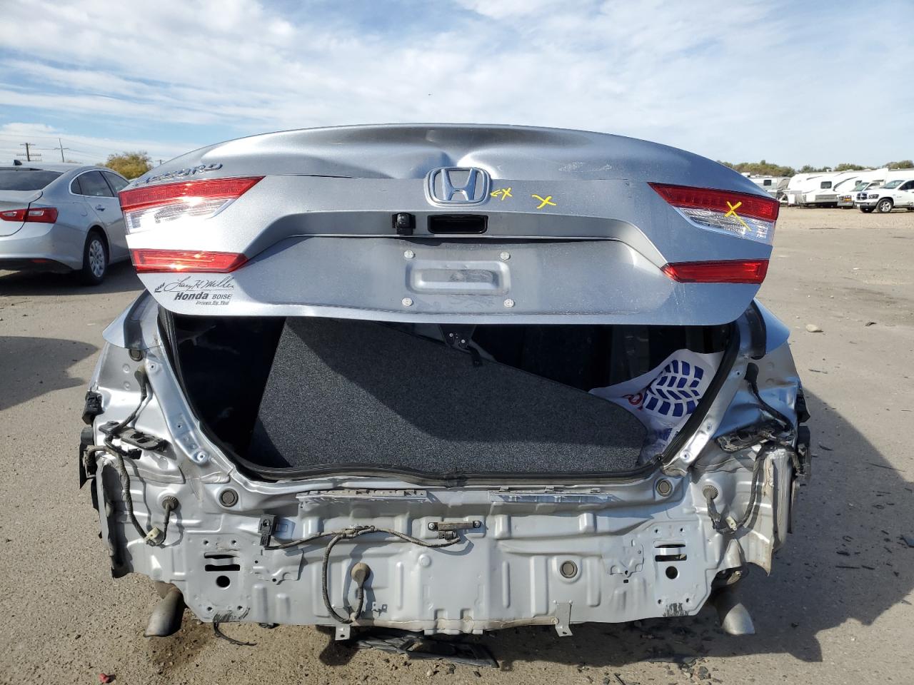 2020 Honda Accord VIN 1HGCV1F41LA147121 Copart auction photo, rear end damage thumbnail 6