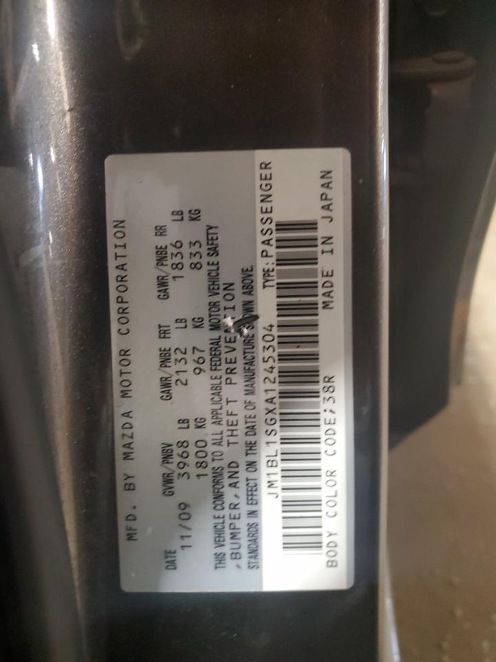2010 Mazda 3 VIN JM1BL1SGXA1245304 Copart auction photo, side damage thumbnail 12