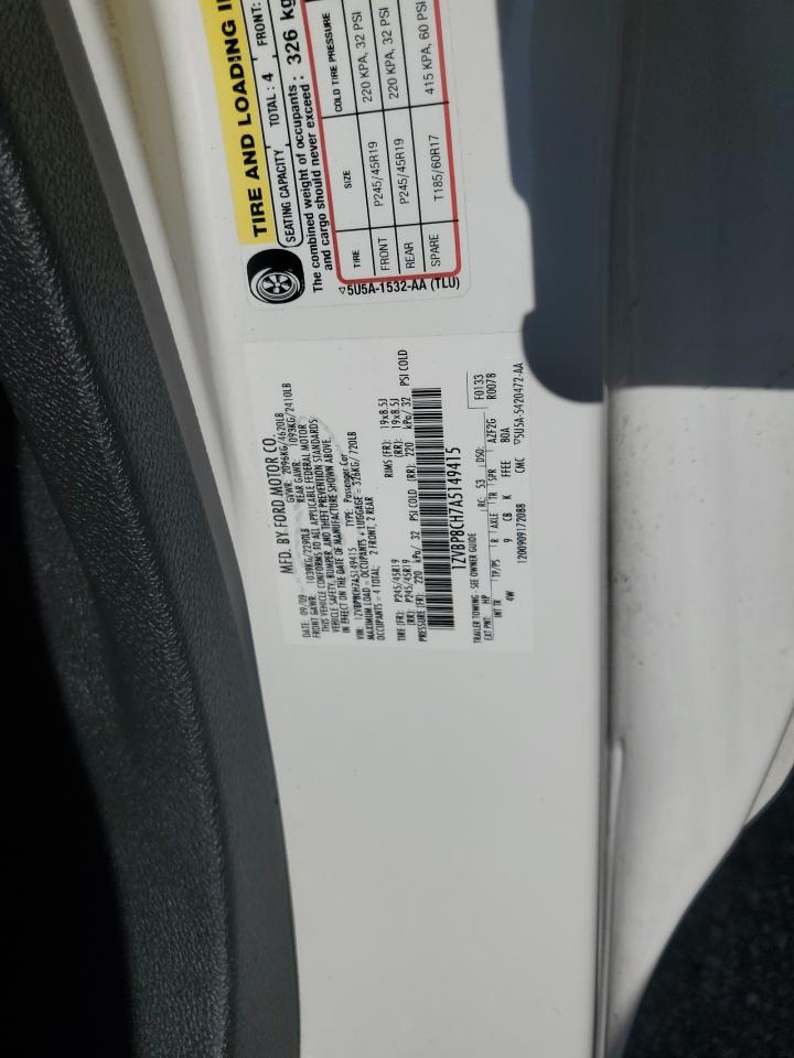 2010 Ford Mustang VIN 1ZVBP8CH7A5149415 Copart auction photo, all over damage thumbnail 12