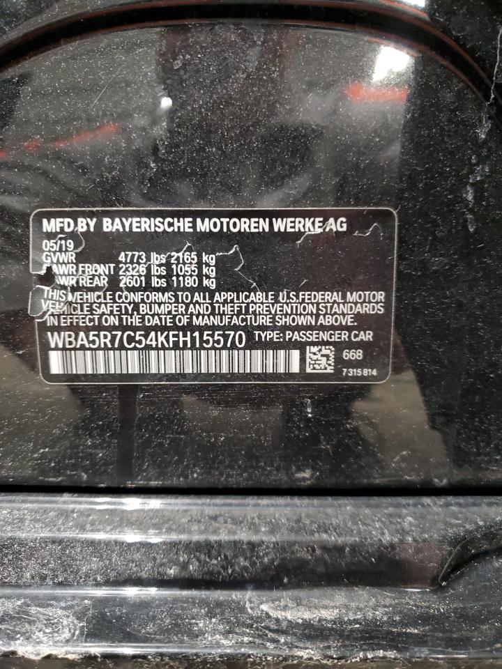 2019 BMW 3er VIN WBA5R7C54KFH15570 Copart auction photo, rear end damage thumbnail 13