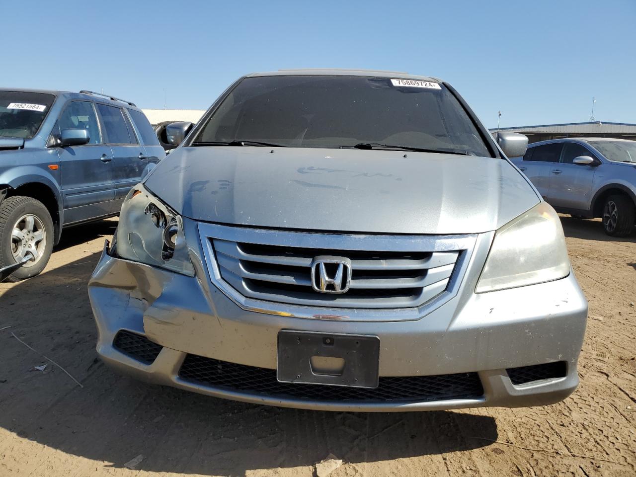 2009 Honda Odyssey VIN 5FNRL38629B034593 Copart auction photo, rear end / front end damage thumbnail 5