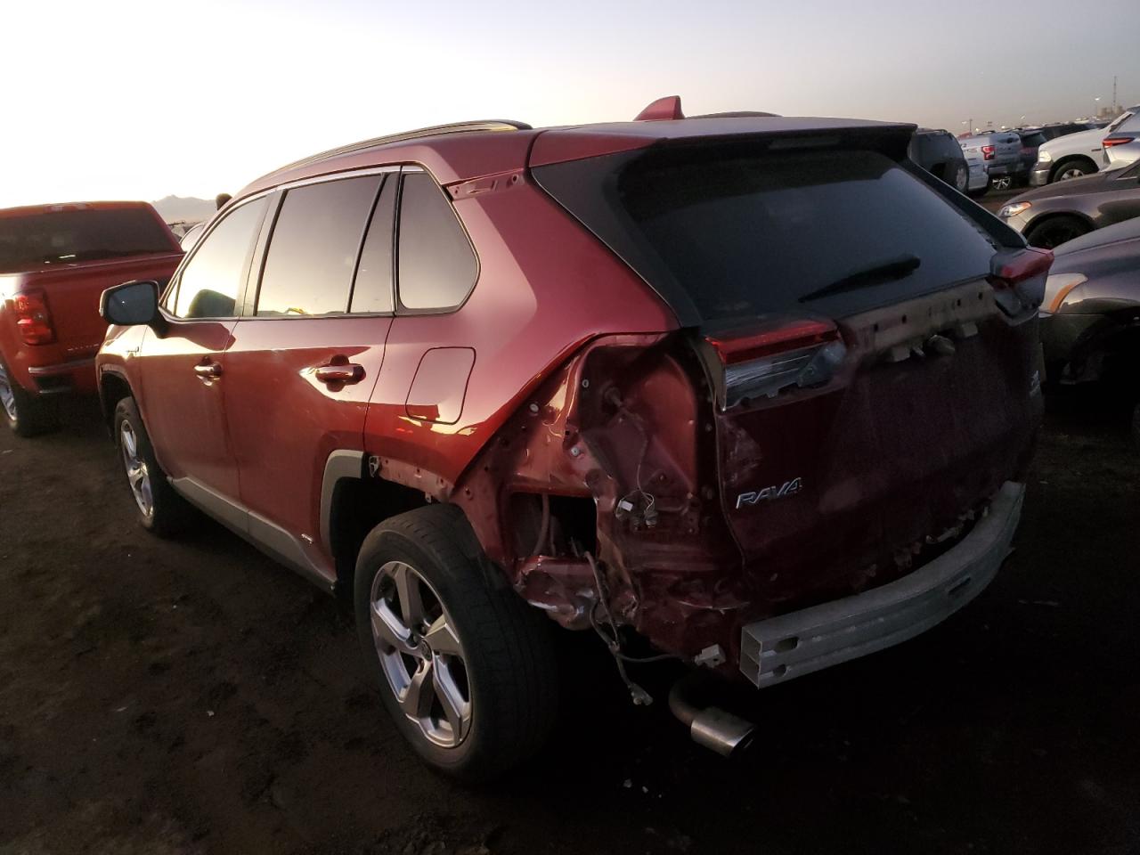 2021 Toyota RAV 4 VIN 2T3B6RFV5MW026030 Copart auction photo, rear end / minor dent/scratches damage thumbnail 2