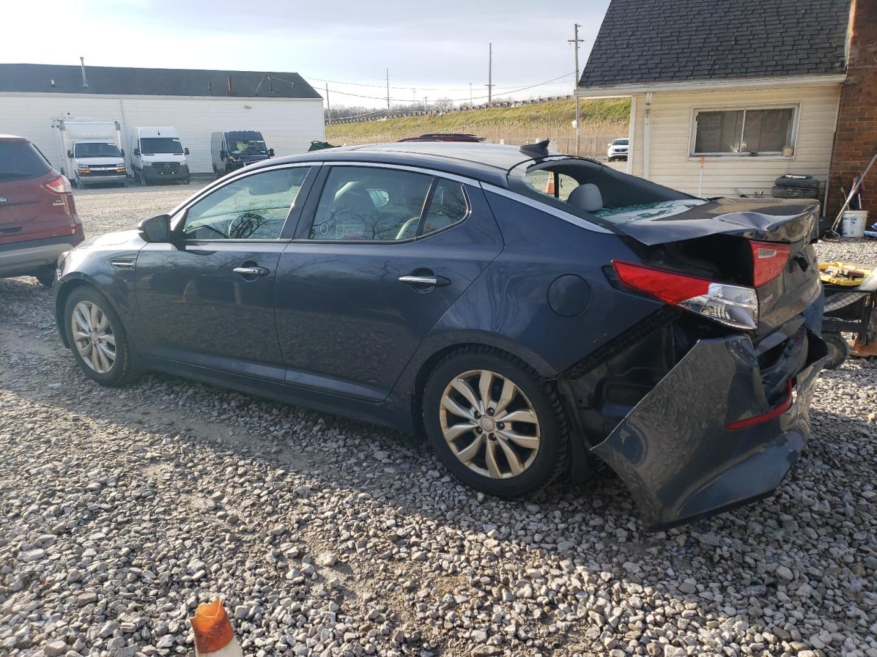 2015 KIA Optima VIN 5XXGN4A70FG370844 Copart auction photo, rear end / side damage thumbnail 2