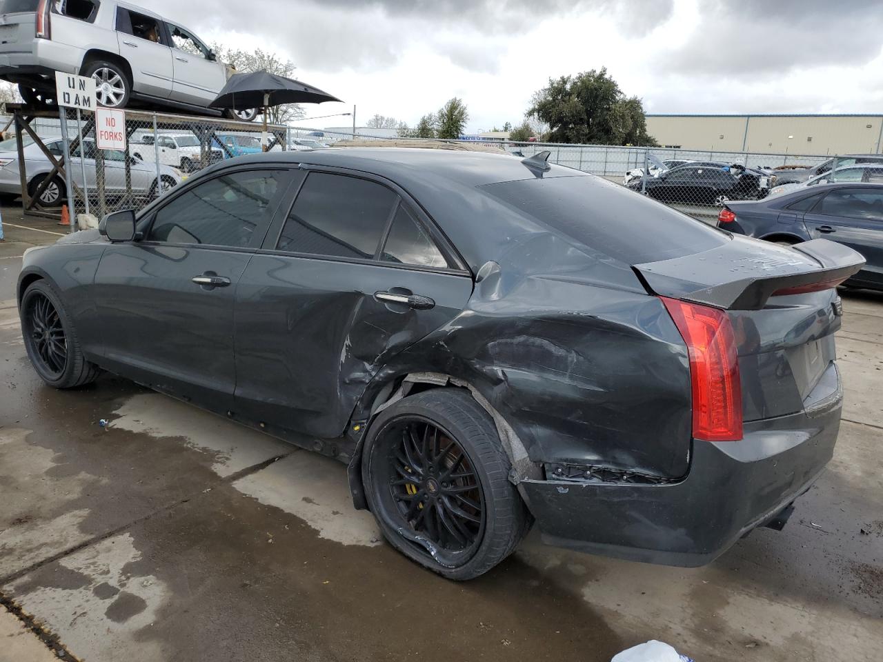 2014 Cadillac ATS VIN 1G6AC5SX2E0117222 Copart auction photo, rear end / side damage thumbnail 2