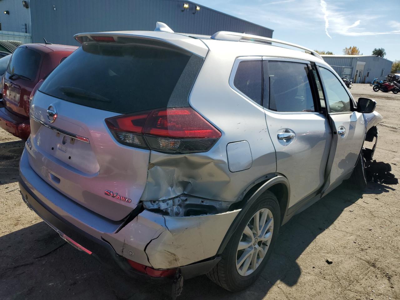 2019 Nissan Rogue VIN KNMAT2MV1KP514205 Copart auction photo, front end / rear end damage thumbnail 3
