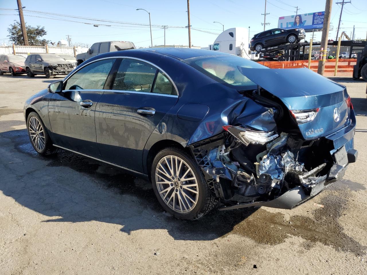 2022 Mercedes-Benz CLA-klasse VIN W1K5J4GB4NN251525 Copart auction photo, rear end damage thumbnail 2