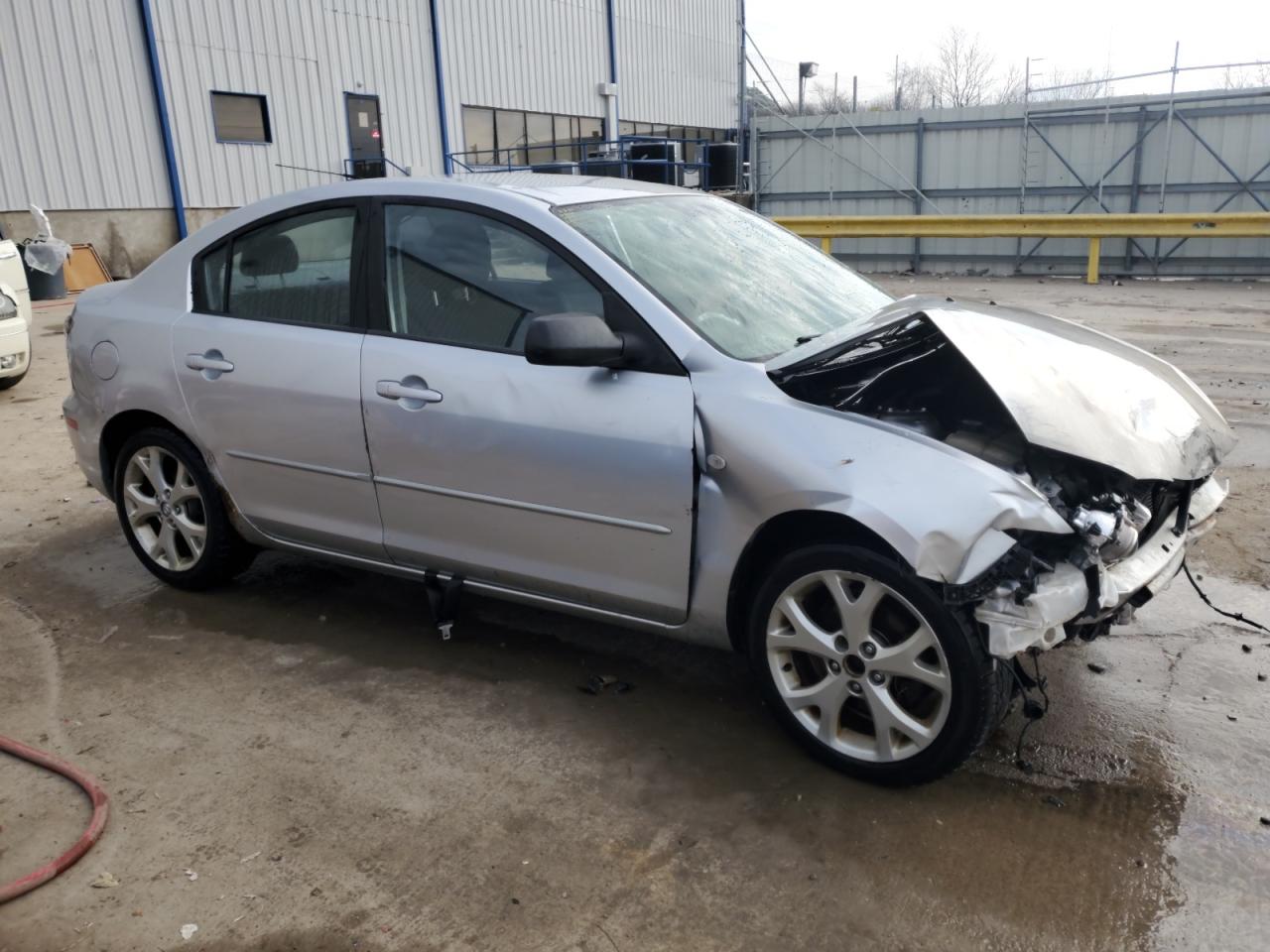 2008 Mazda 3 VIN JM1BK32F581155946 Copart auction photo, front end / side damage thumbnail 4