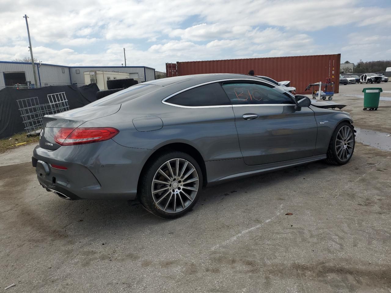 2017 Mercedes-Benz C-klasse VIN WDDWJ4JB3HF331586 Copart auction photo, front end / side damage thumbnail 3