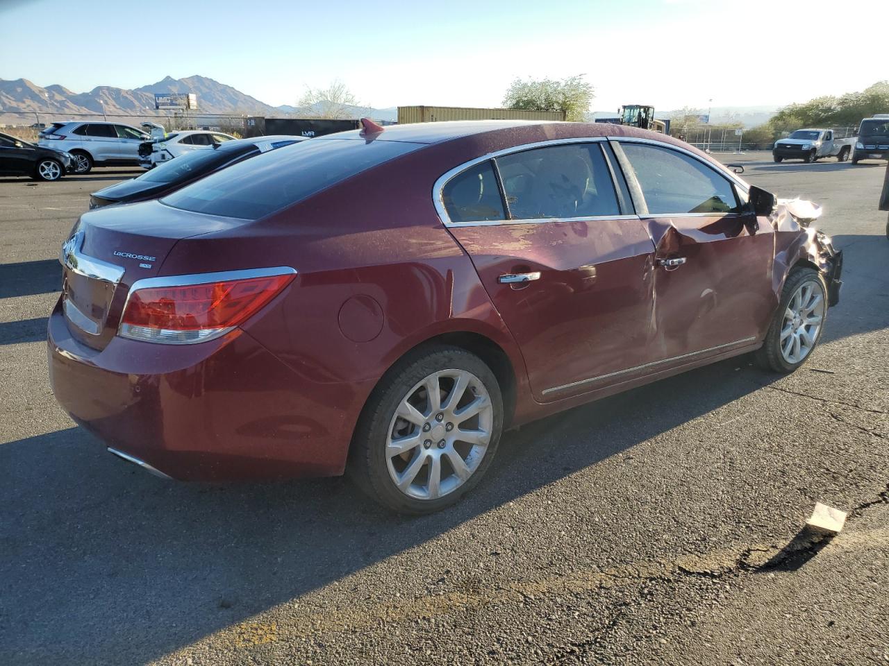 2011 Buick LaCrosse VIN 1G4GE5ED5BF233943 Copart auction photo, front end / side damage thumbnail 3