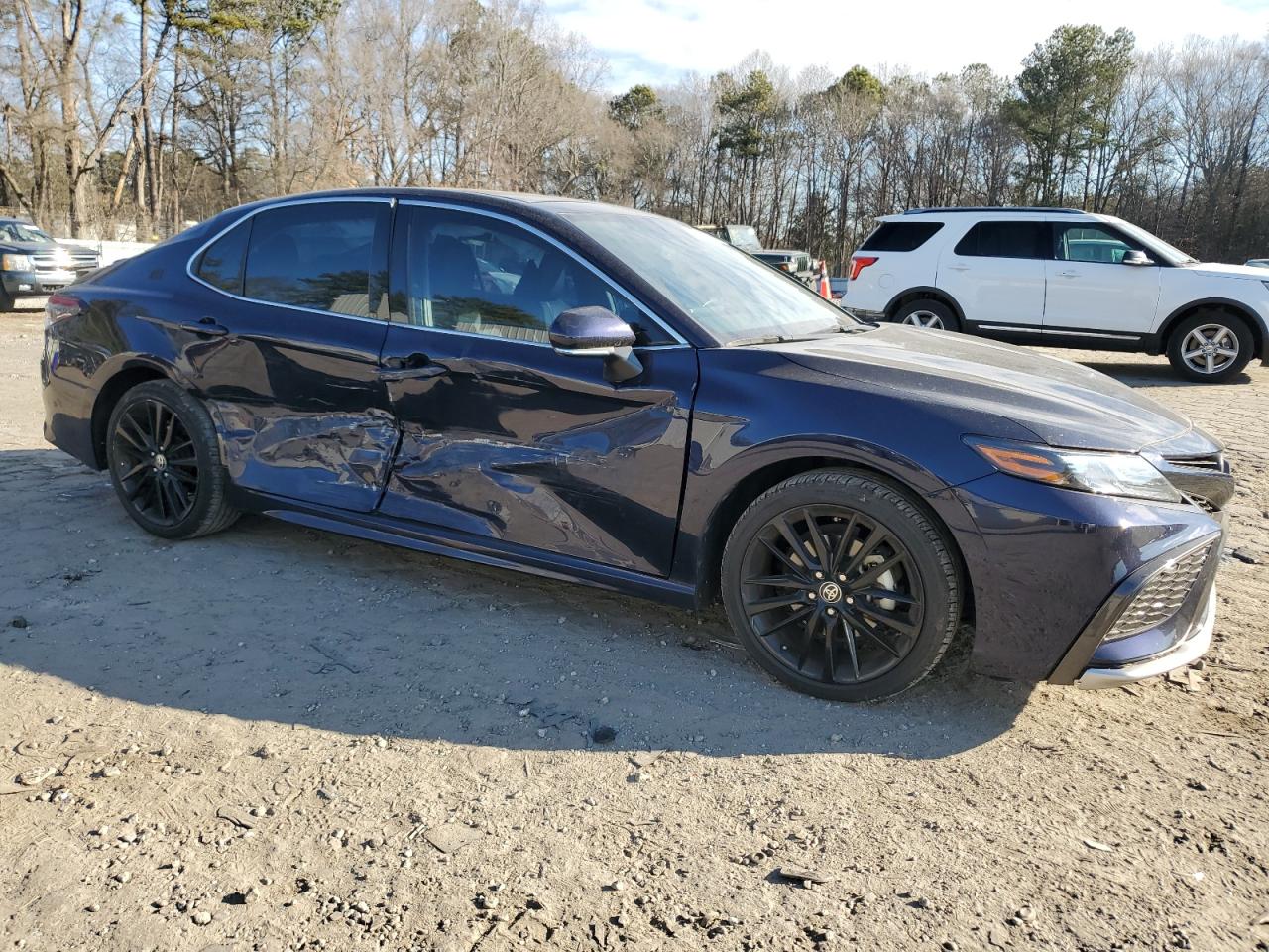 2021 Toyota Camry VIN 4T1K61AK1MU564697 Copart auction photo, side / top/roof damage thumbnail 4