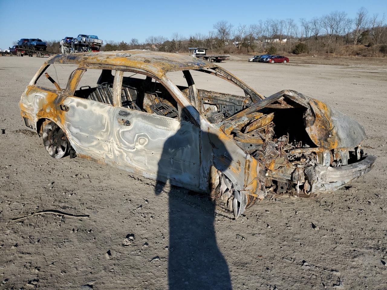 2008 Subaru Outback VIN 4S4BP61C487364940 Copart auction photo, burn damage thumbnail 4