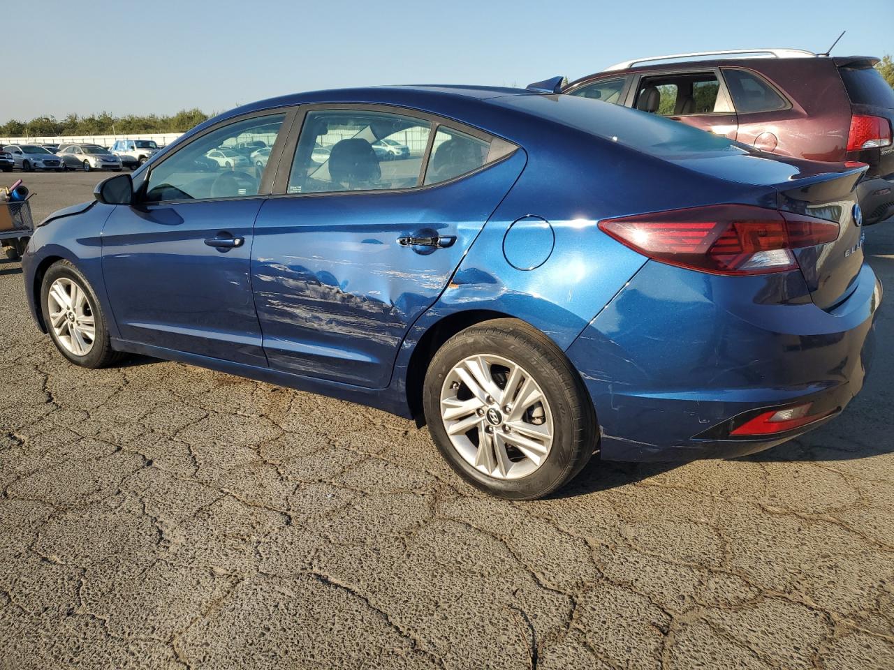 2019 Hyundai Elantra VIN 5NPD84LF9KH408701 Copart auction photo, front end / side damage thumbnail 2