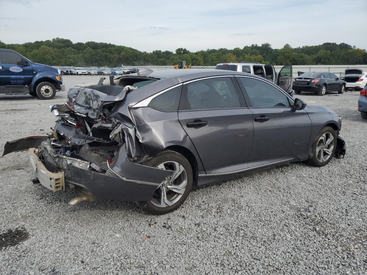2018 Honda Accord VIN 1HGCV1F47JA030656 Copart auction photo, rear end / front end damage thumbnail 3
