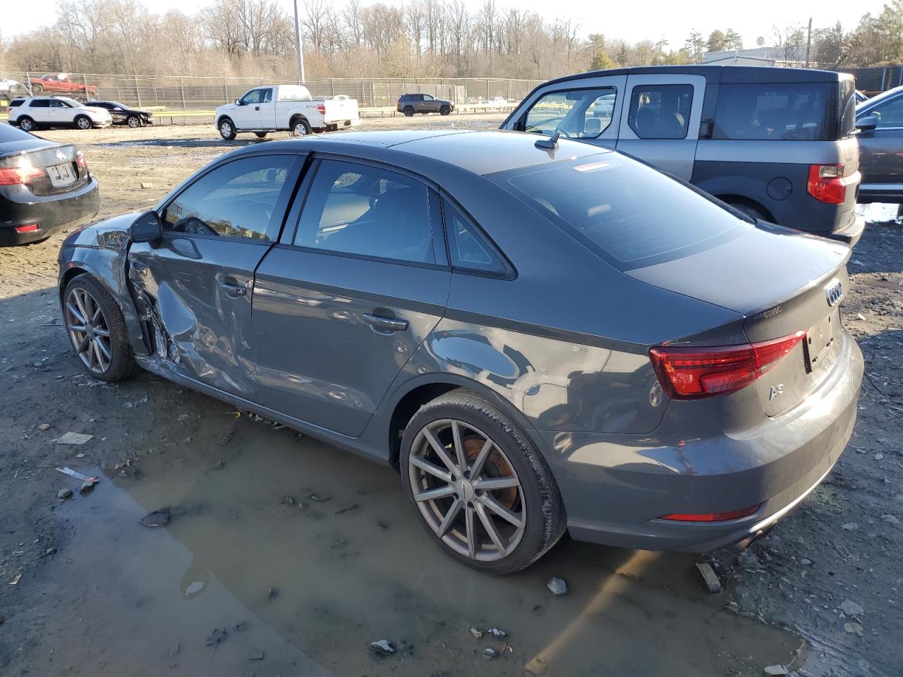 2017 Audi A3 VIN WAUAUGFF1H1060885 Copart auction photo, side / front end damage thumbnail 2