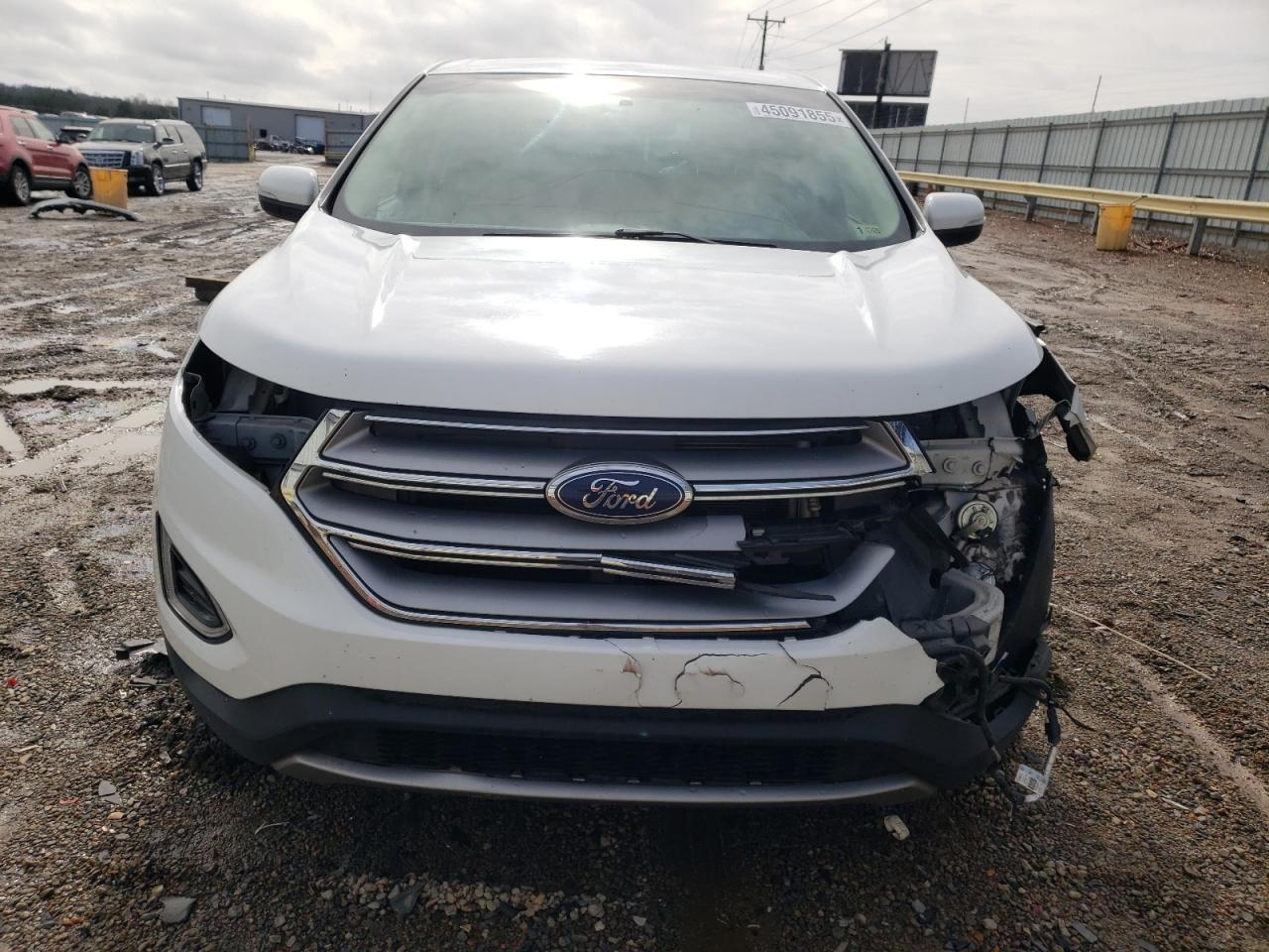 2017 Ford Edge VIN 2FMPK3J92HBC01184 Copart auction photo, front end / side damage thumbnail 5